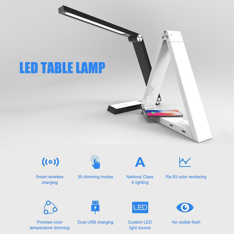 Miniatura: LED Wireless Charging Desk Lamp - Triangle Eye Care Design