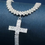 Thumbnail: Luxury Glitter Zircon Cross Pendant Necklace   