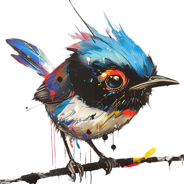 Artwork of Blue wren