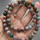 Thumbnail: Top Grade Ocean Jasper Necklace 8mm Bead Strand Multi Colour Handmade
