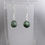 Thumbnail: Seraphinite Earrings Small Green 8mm Feathery Markings Sterling Hooks AUS Made
