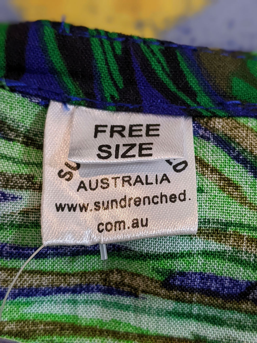 Thumbnail: Oversized Long Kaftan Premium Rayon Green Palms Cobalt Blue Free Size 10 to 26