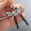 Thumbnail: Dragonfly Earrings Small Iris Green Beads Wings Silver Tone Wings Hooks AUS Made