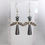 Thumbnail: Hematite Angel Earrings Silver Tone Hypoallergenic Hooks Australia Made