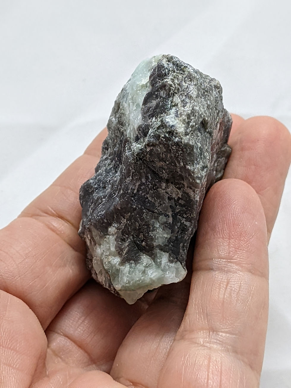 Thumbnail: Natural Emerald Specimen in Rock Matrix Light Green Crystal 58g