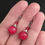 Thumbnail: Ruby Jade and Swarovski Handmade Earrings Stainless Steel Hooks