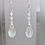 Thumbnail: Clear Aurora Teardrop Earrings Silver Tone Accents Hooks Australia Made
