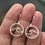 Thumbnail: Wave in Circle Earrings 925 Sterling Silver Lightweight