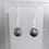 Thumbnail: Seraphinite Earrings Small Green 8mm Feathery Markings Sterling Hooks AUS Made