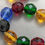 Thumbnail: Multicolour Czech Facet Necklace Large 12mm Fire-Polish Beads Australia Made