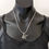 Thumbnail: Fairy Pendant Quality Antiqued Pewter Huddled Sitting on Cord