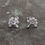 Thumbnail: Crystal Tree Stud Post Earrings 925 Sterling Silver Clear Rhinestones