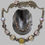 Thumbnail: Vintage Style Light Amethyst Glass Handmade Necklace Bronze Tone Chain Australia