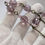 Thumbnail: Light Amethyst Glass Y Necklace Set 12mm Czech Beads Bronze Tone Chain AUS Made