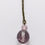 Thumbnail: Light Amethyst Glass Y Necklace Set 12mm Czech Beads Bronze Tone Chain AUS Made
