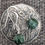 Thumbnail: Seraphinite Earrings Small Green 8mm Feathery Markings Sterling Hooks AUS Made
