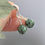 Thumbnail: Seraphinite Earrings Small Green 8mm Feathery Markings Sterling Hooks AUS Made