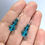 Thumbnail: Blue Zircon Austrian Crystal Earrings Made with Swarovski Sterling Hooks AUS