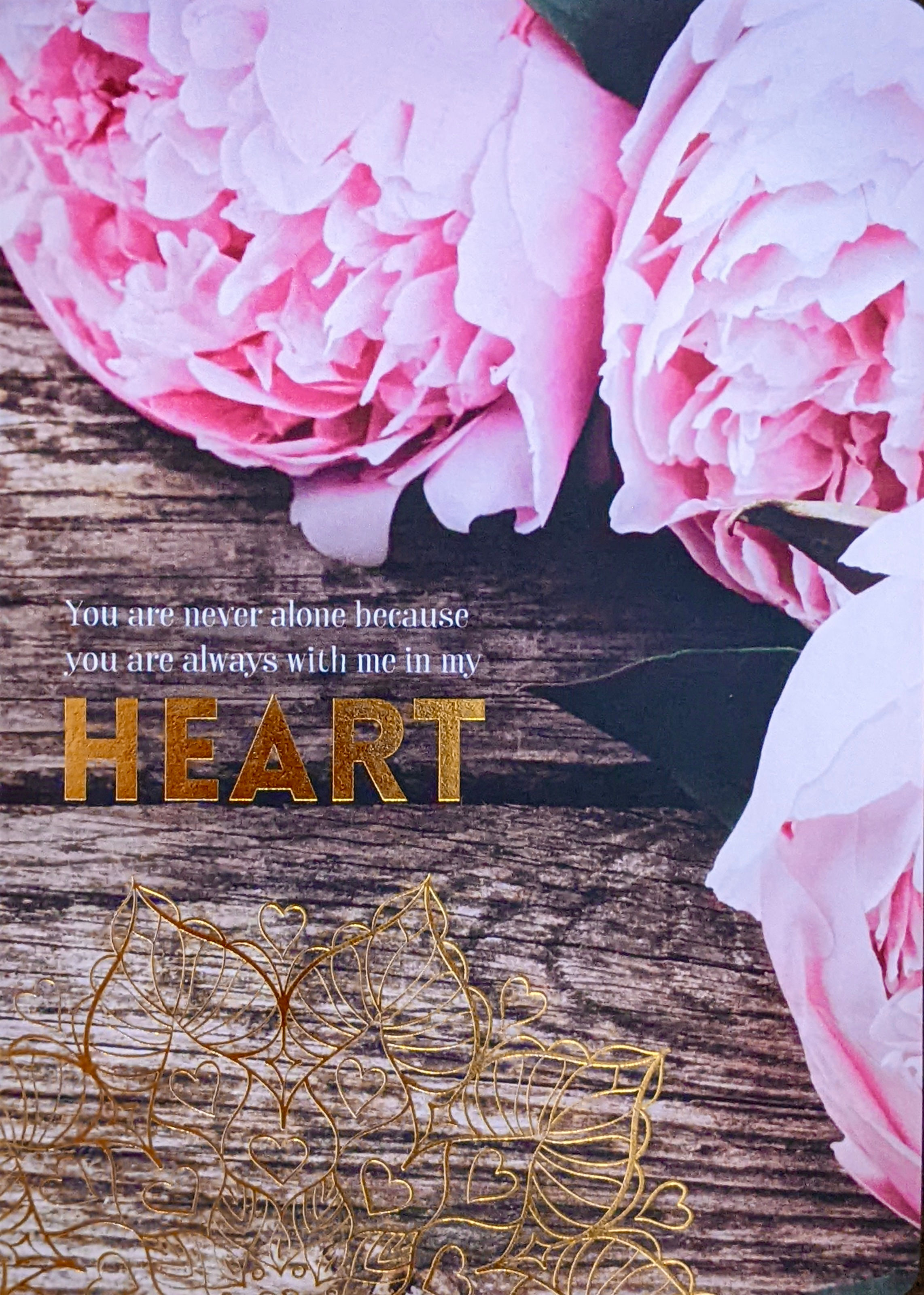 Always in My Heart Affirmations Greeting Card Gold Foil Blank Inside