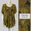 Thumbnail: Sundrenched Top Crinkle Rayon Olive Green Leaf Pattern Free Size 10 to 16