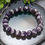 Thumbnail: Chevron Amethyst 10mm A Grade Round Gem Bead Stretch Bracelet