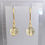 Thumbnail: Natural Citrine Earrings 8mm Round Crystal Gem Gold Tone Hooks AUS Made