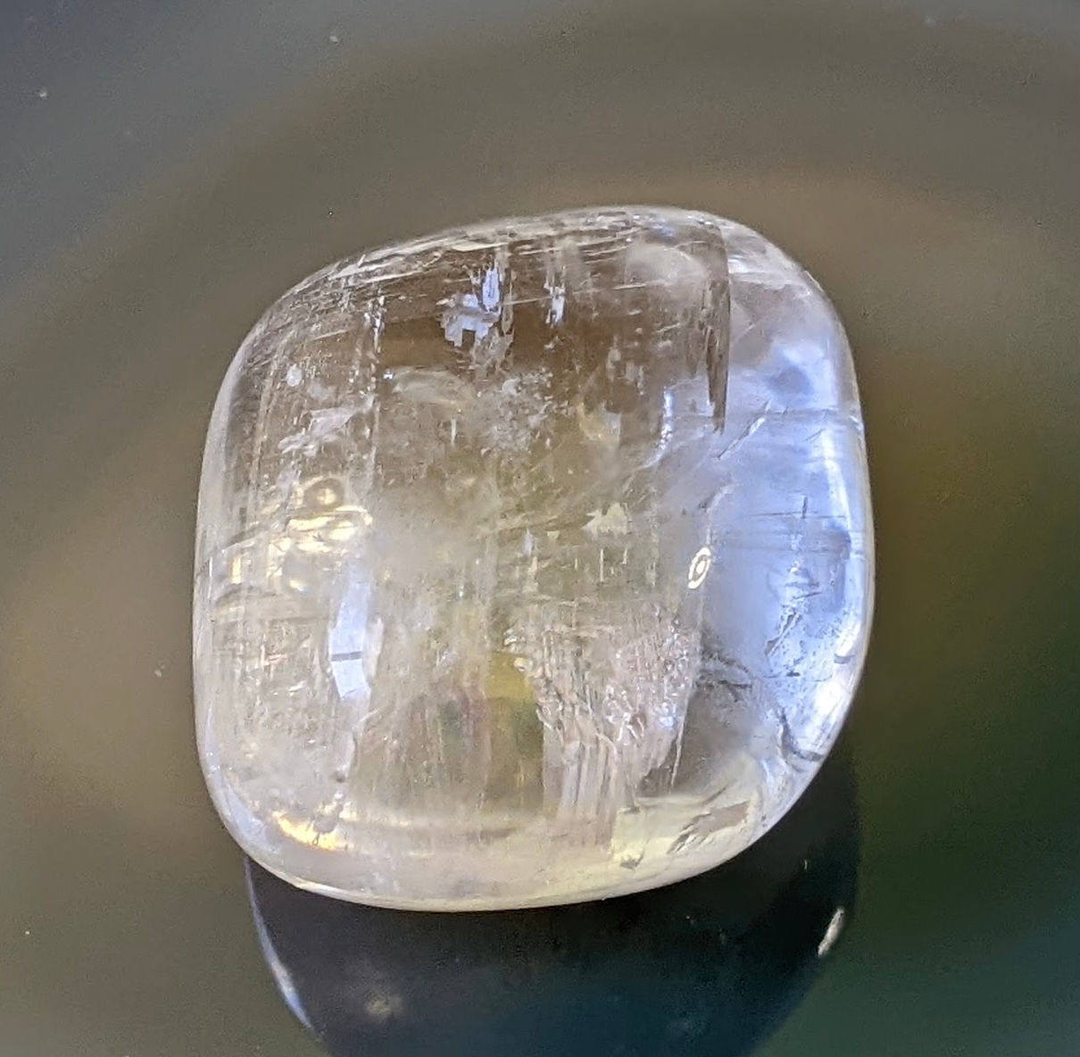 Clear Calcite Tumbled Stone 21g As Pictured
