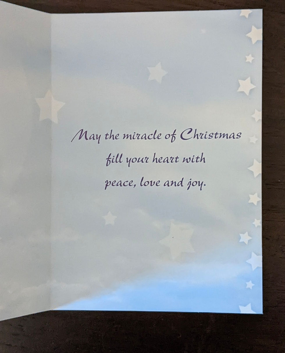 Thumbnail: Christmas Angel Star of Light Greeting Card Tree-Free Paper with Message Inside