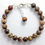 Thumbnail: Brown Jasper Bracelet 8mm Gemstone Beads with Clasp 18.5cm AUS Made