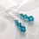 Thumbnail: Blue Zircon Austrian Crystal Earrings Made with Swarovski Sterling Hooks AUS