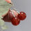 Thumbnail: Carnelian Earrings 10mm Round Natural Gemstone 925 Sterling Silver Hooks AUS