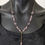 Thumbnail: Light Amethyst Glass Y Necklace Set 12mm Czech Beads Bronze Tone Chain AUS Made