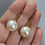 Thumbnail: Cream Crystal Pearl Earrings 14mm Round Gold Tone AUS Made with Swarovski