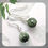 Thumbnail: Seraphinite Earrings Small Green 8mm Feathery Markings Sterling Hooks AUS Made