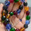 Thumbnail: Multicolour Czech Facet Necklace Large 12mm Fire-Polish Beads Australia Made