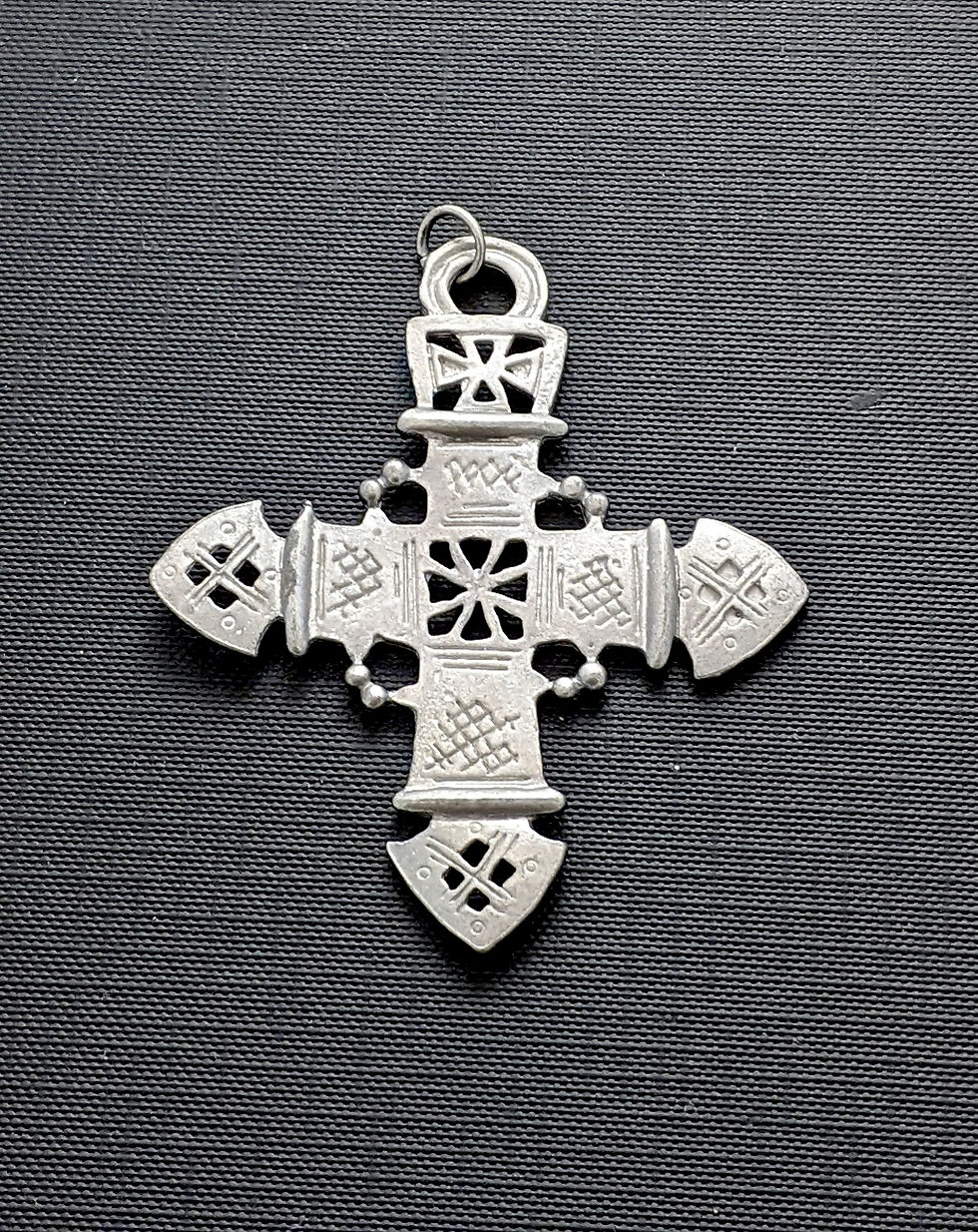 Thumbnail: Pewter Equal Cross Pendant Coptic Style Australian Vintage 1980’s