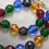 Thumbnail: Multicolour Czech Facet Necklace Large 12mm Fire-Polish Beads Australia Made