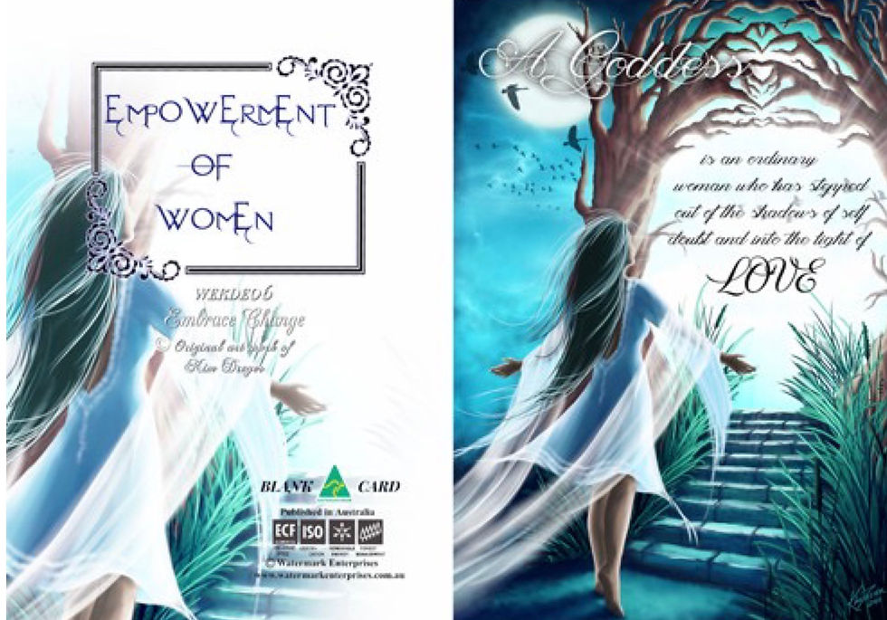 Thumbnail: Embrace Change Art Greeting Card Empowerment of Women Kim Dreyer Design AUS Made