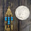 Thumbnail: Turquoise Multi Drop Earrings Feather Charms Gold Plated Pewter Made Australia