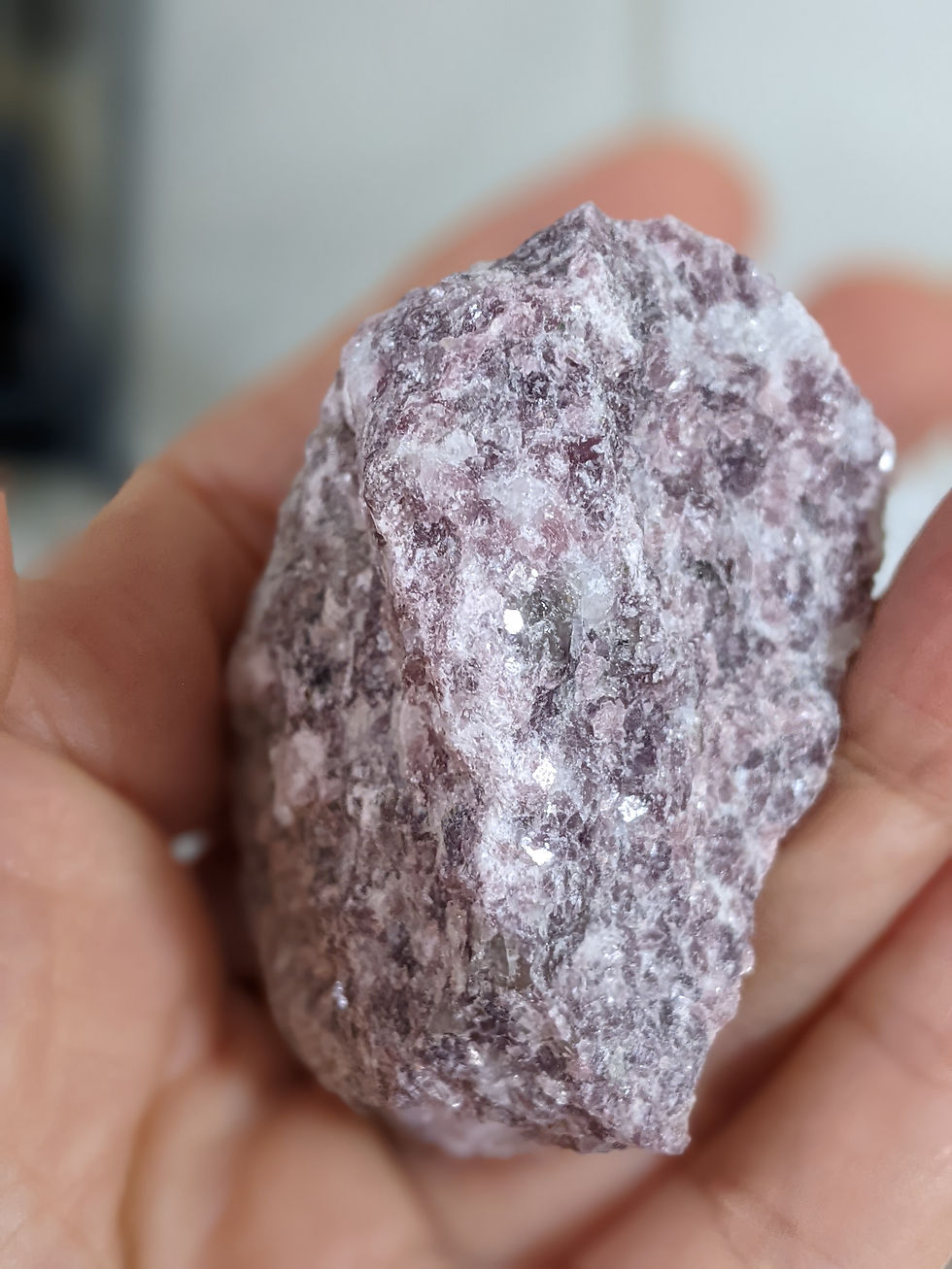 Thumbnail: Diopside and Lepidolite Natural Rough Rock Pair 95-109g 45mm Each