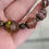 Thumbnail: Vintage Style Light Amethyst Glass Handmade Necklace Bronze Tone Chain Australia
