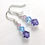 Thumbnail: Tanzanite Austrian Crystal Earrings Light Blue Beads Sterling Hooks AUS Made