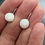 Thumbnail: White Lab Opal Earrings Round 925 Sterling Silver Fixed Hook