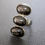 Thumbnail: Black Star Diopside Designer Ring 925 Sterling Silver Triple Gem Size 7 N1/2 12g