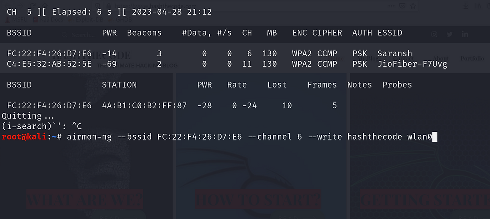 Code for targeted packet sniffing