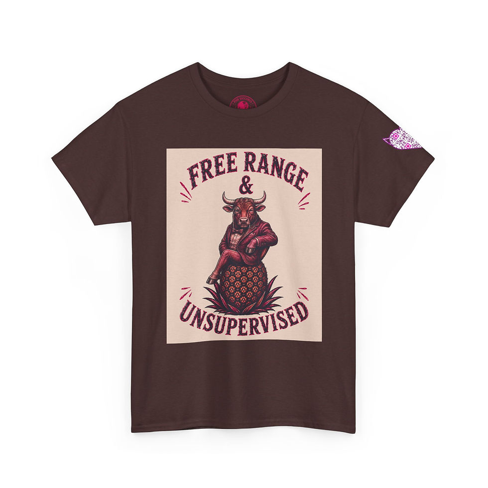 Thumbnail: Free Range & Unsupervised Well dressed Bull Tee  Graphic T-Shirt