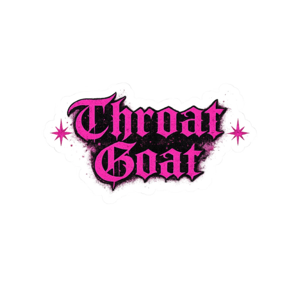 Thumbnail: Throat Goat Kiss Pink Gothic Decal