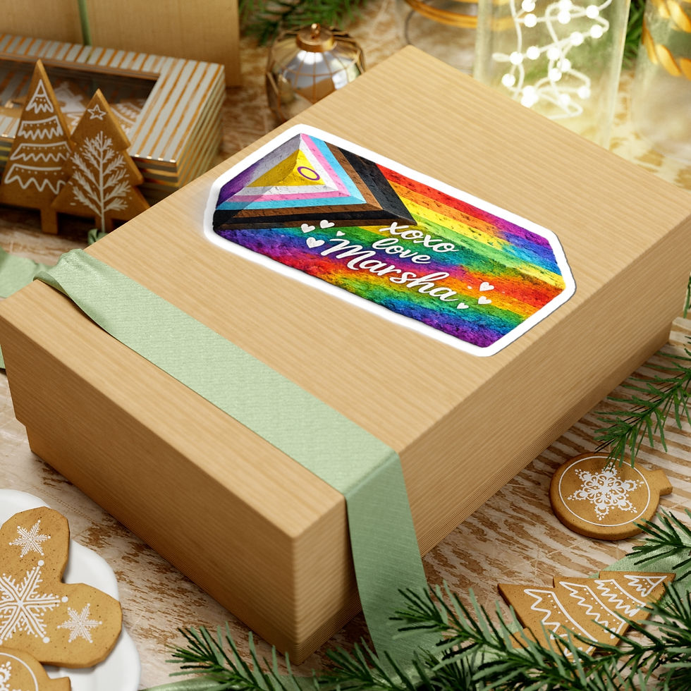 Thumbnail: xoxox love Marsha inclusive rainbow brick sticker