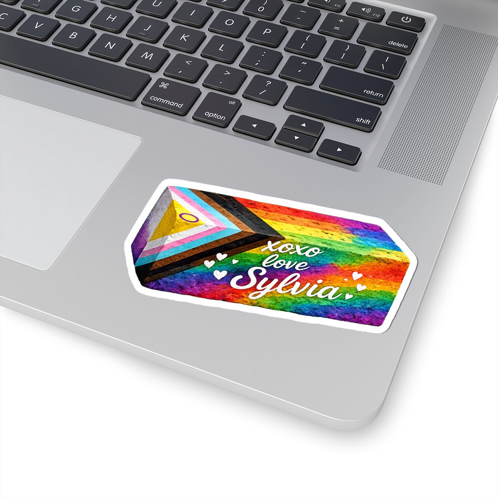 Thumbnail: "xoxo love Sylvia" Inclusive Rainbow Brick Kiss-Cut