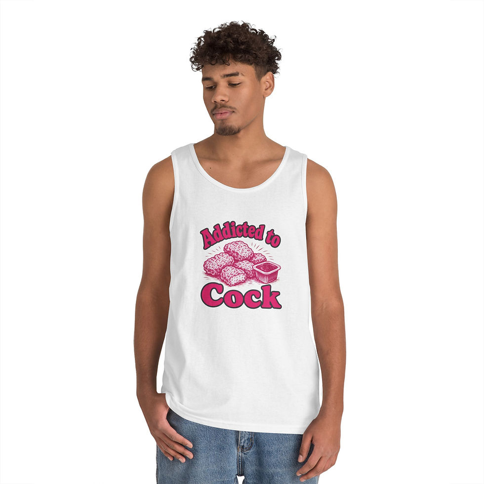Thumbnail: Tank Top — 'Addicted to Cock' Retro Snack Graphic